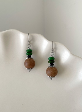 微瑕特价 | 原创设计纯手工中药合香珠复古百搭简约气质耳环耳夹