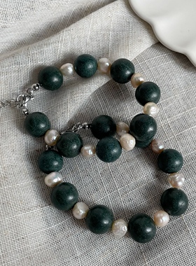 瑕疵清仓捡漏 | 纯手工古法中药珠天然珍珠可调节小众百搭手链女