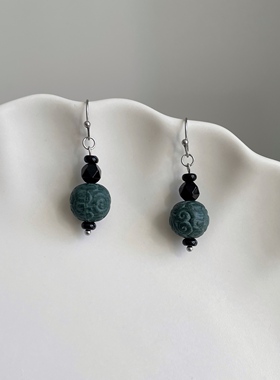 微瑕特价 | 原创设计纯手工中药合香珠复古百搭简约气质耳环耳夹