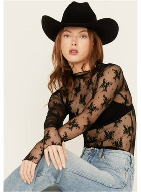 美国小众ins法式镂空透视网纱蕾丝木耳边长袖打底内搭叠穿上衣