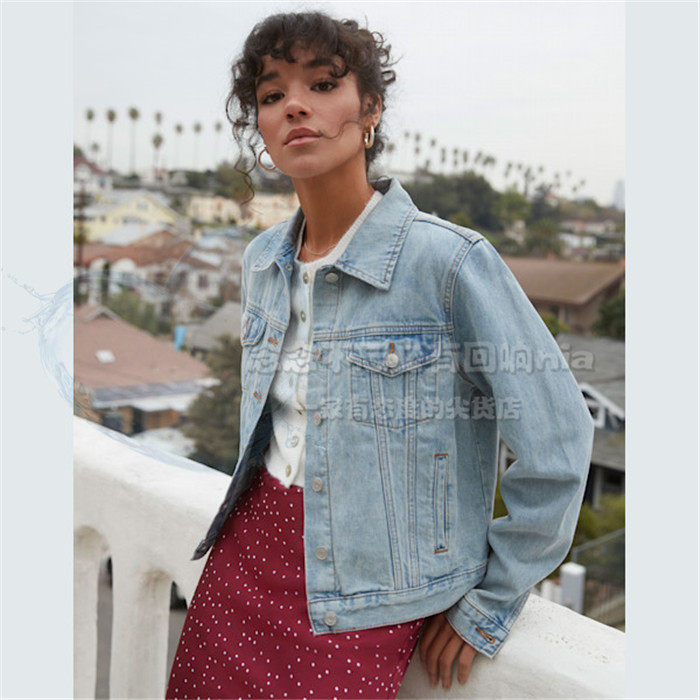 澳洲青春潮牌ins街拍高腰精典款水洗做旧牛仔夹克外套多色