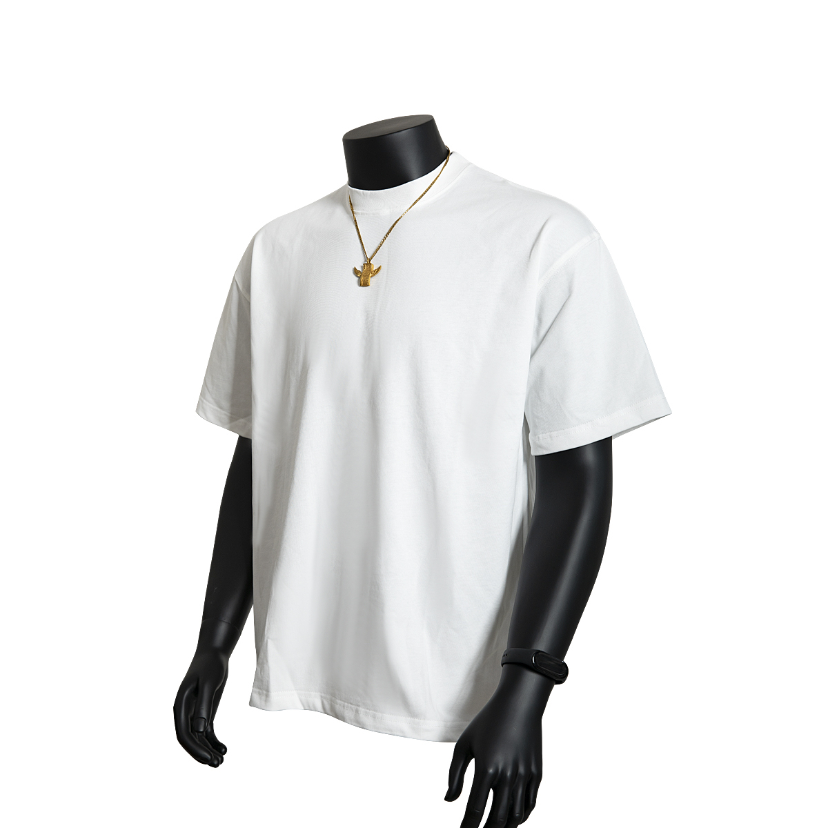 美式夏季纯棉短宽boxy版重磅280克宽松小领口cleanfit通勤短袖T恤