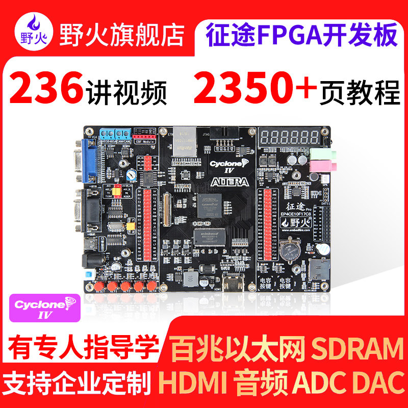 野火征途pro FPGA开发板 Cyclone IV EP4CE10 ALTERA 图像处理
