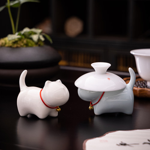 烝梵陶瓷茶宠摆件置物架
