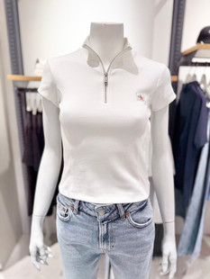 CKJeans 韩国专柜正品 26 春女半拉链短袖 47G240G