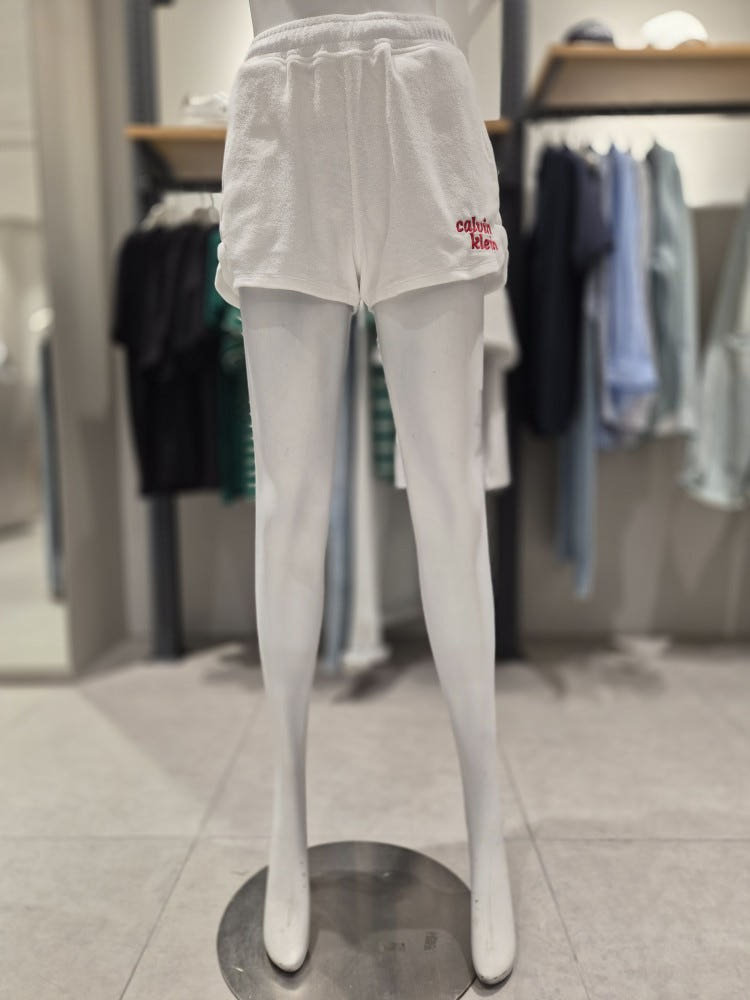 CKJeans 韩国专柜正品 26 春女士松紧毛巾布休闲短裤 47G223G