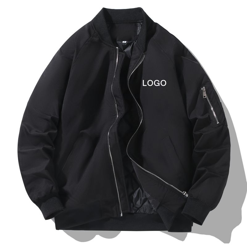 飞行员夹克定制印logo刺绣工装图片
