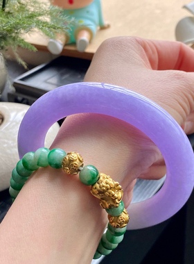 12.3批11387号55.6-12.2-12缅甸天然翡翠 紫罗兰胖圆条！