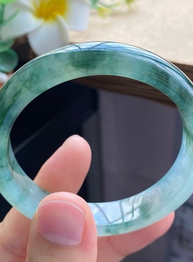 3.29批2431号52.9-47.7-12-7.2冰飘花贵妃镯！适合正圈50.9的戴！