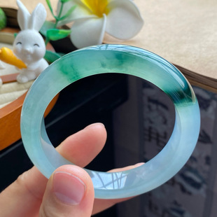 冰飘花种水镯 3.6批206号53.8 12.2 8.4 如黛色远山