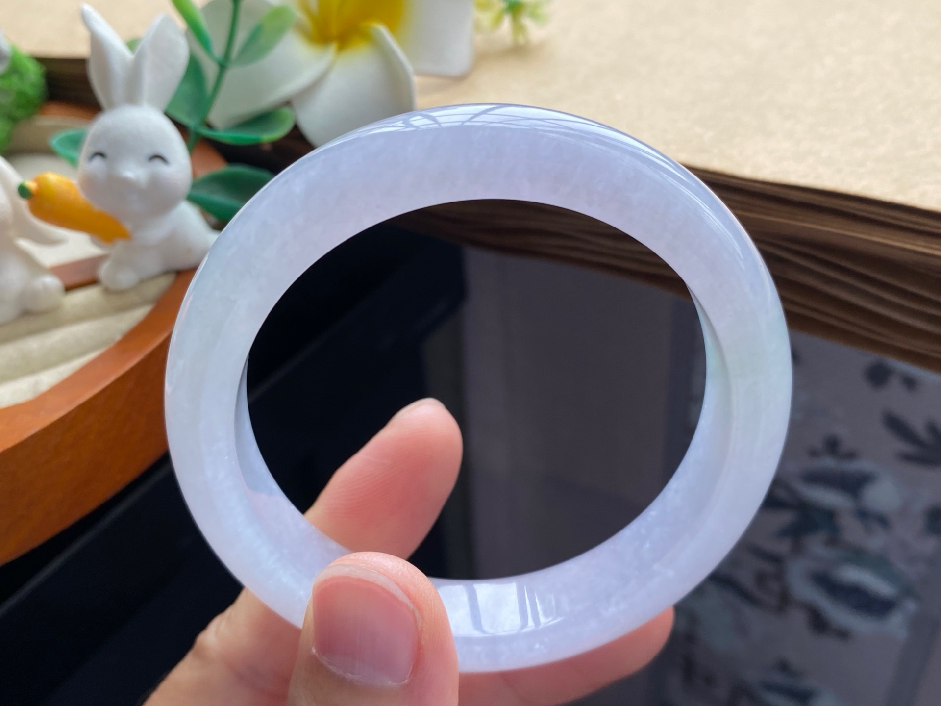 11.8批10374号56-12.3-8.3 冰芙蓉果冻镯!梦幻的淡芙蓉色!