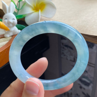 似云似烟 3.16批583号51.2 冰青蓝飘花圆条 9.7 10.1