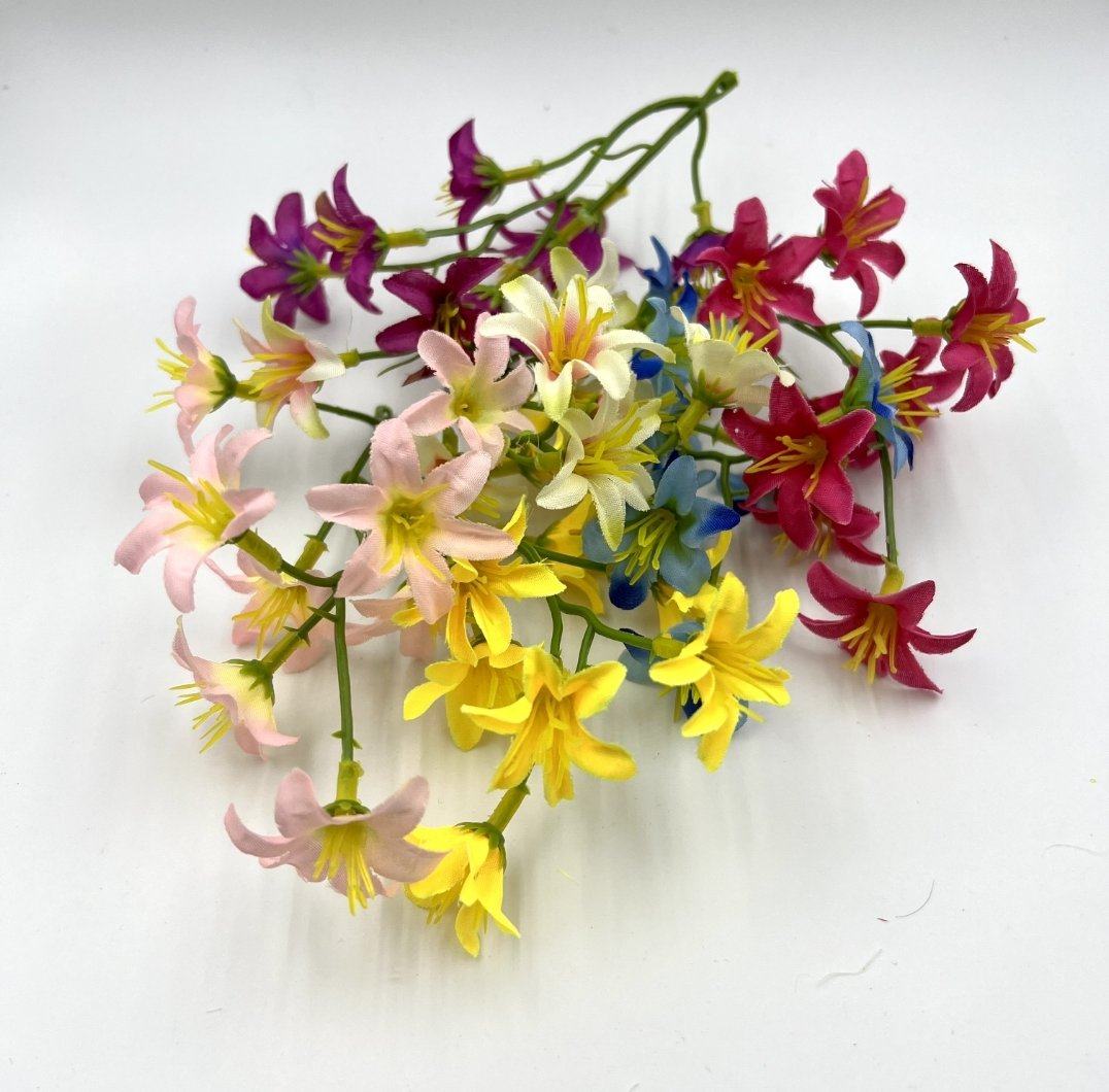 仿真小百合创意盘饰装饰小花朵花束摆盘装饰花草花艺摆件