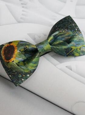 大喜《The Sunflower》绿色太阳花向日葵油画领结复古潮克里姆特