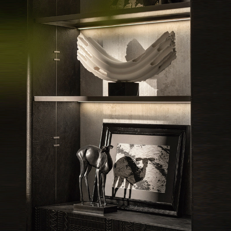 侘寂中古风抽象艺术陶瓷摆件雕塑样板间书柜书架玄关柜陈设软装