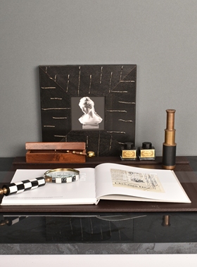 样板间书房书桌复古主题装饰画