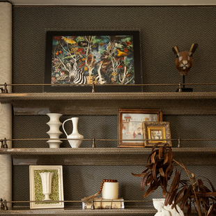 抽象艺术装饰画样板房间书房书架书柜装饰书假书摆件花艺组合软装