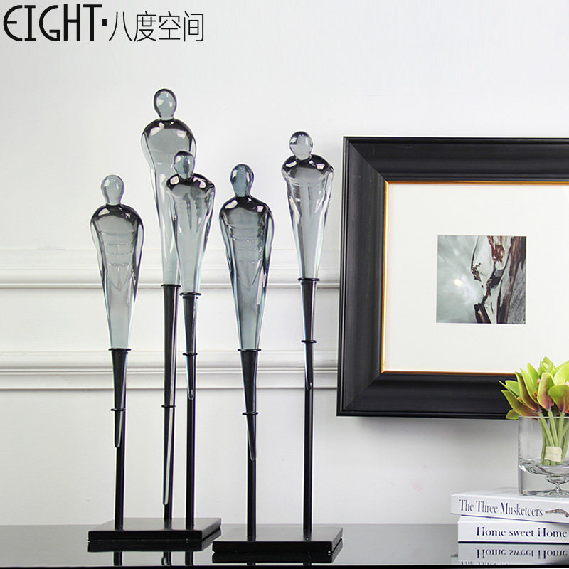 现代极简轻奢电视柜接待台玄关柜雕塑摆件室内装饰品办公室陈设品