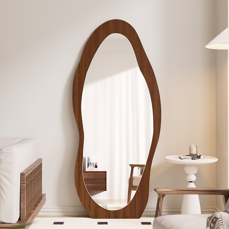 设计师款简约落地镜家用异形镜