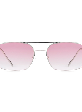 双梁黄色墨镜女小脸款海边度假金属小框太阳镜男潮流眼镜装饰时尚