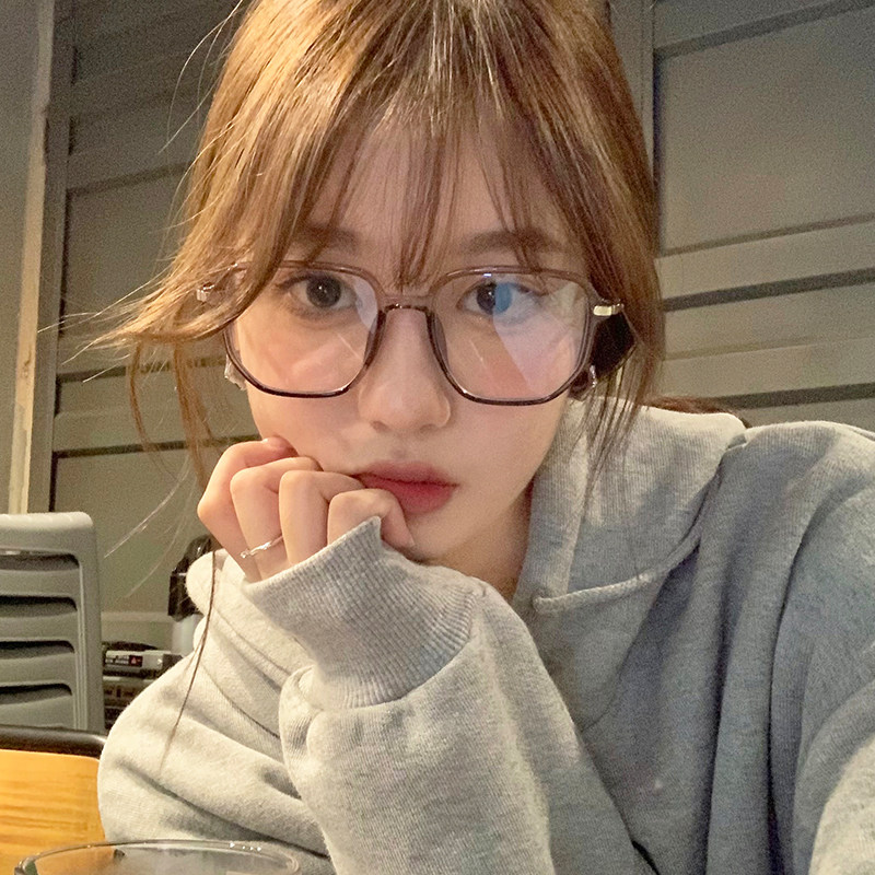 透明多边形眼镜框镜架女可配镜片近视镜超轻tr90眼镜女大脸有度数,ZIPPO/瑞士军刀/眼镜,眼镜架,淘宝优惠券,粉丝福利购,淘宝优惠卷