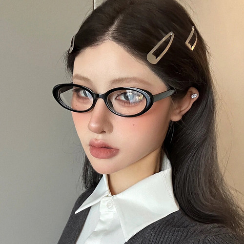 欧美风椭圆小框眼镜女款