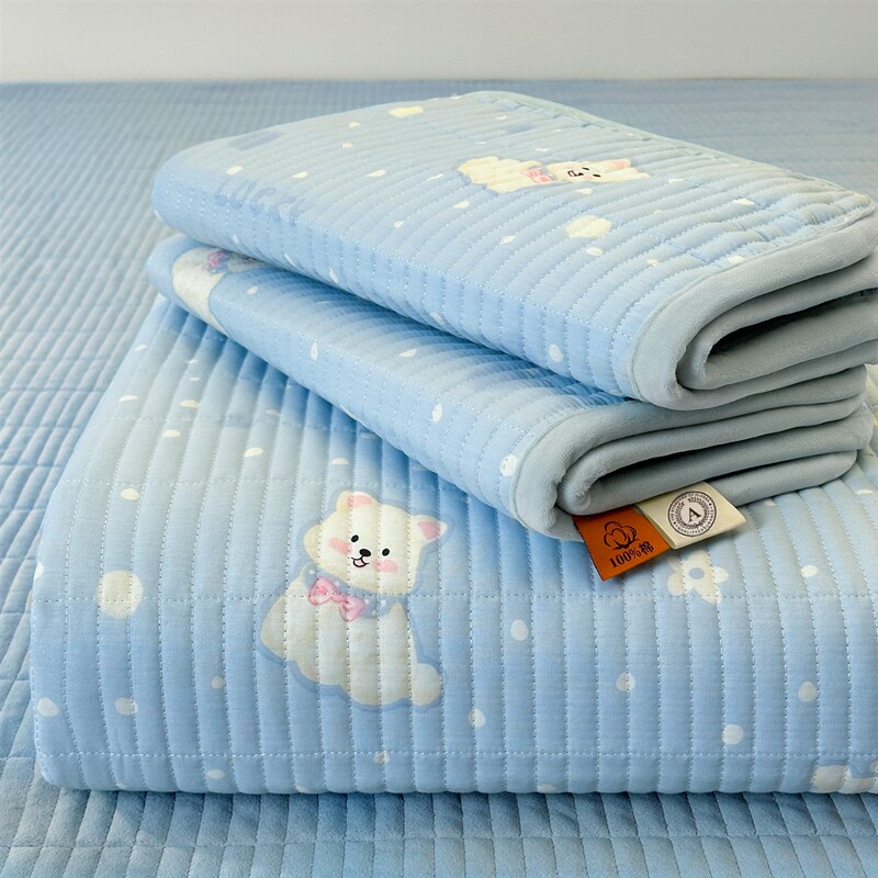 卡通全棉夹棉床笠单件加厚纯棉全包床单罩席梦思床垫保护套三件套