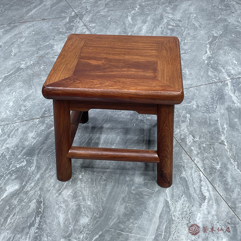 红木家具大果紫檀矮凳红木换鞋方凳缅甸花梨木富贵凳子花梨木椅凳