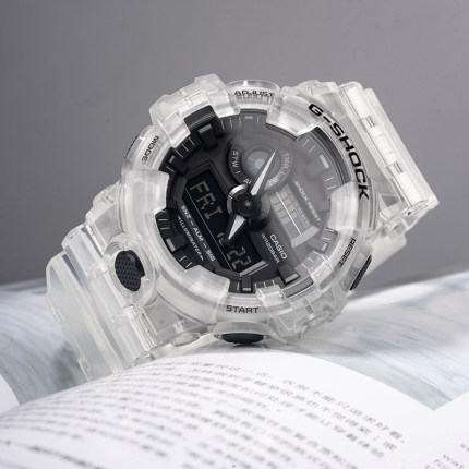 CASIO卡西欧冰韧系列 g-shock透明手表男女GA-700/GA-100