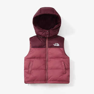 儿童羽绒丝马甲男童女童连帽坎肩小孩冬季童装中大童校服外穿背心