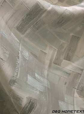 现代轻奢高端2.8米垂顺窗帘面料样板间别墅沙发抱枕软装装饰布等