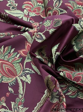 样板间轻奢花草窗帘布艺及酒店配套沙发午睡抱枕靠包及奢华装饰布