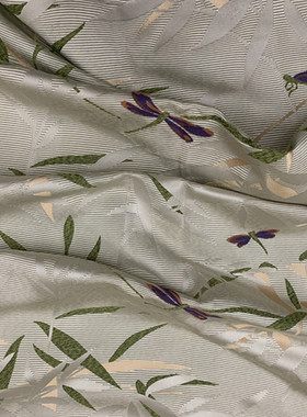 国外进口高端提花窗帘布料样板间酒店沙发靠包抱枕及别墅装饰用布