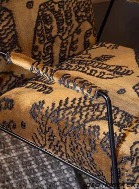 时尚轻奢进口老虎提花沙发套面料流行简约客厅酒店窗帘别墅软装布