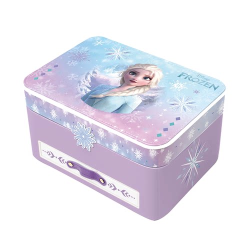 冰雪奇缘系列儿童发饰礼盒套装公主小圆手提首饰盒女孩生日礼物