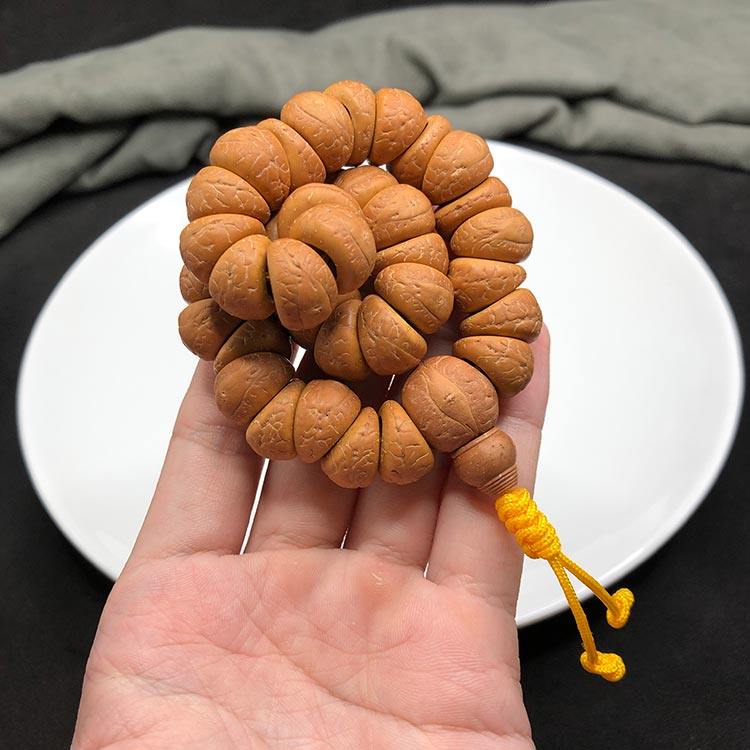 尼泊尔凤眼菩提子手串手工打磨圆满马蹄款龙眼麒麟眼佛珠包邮