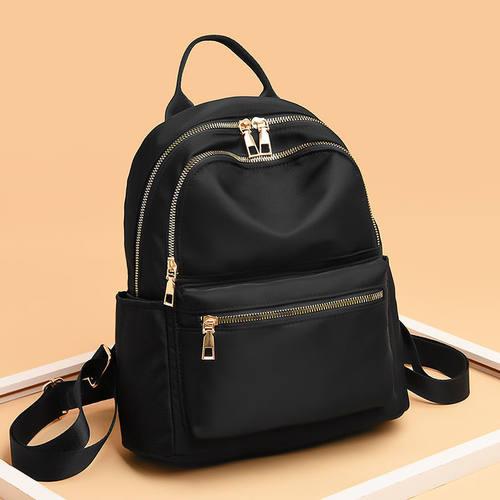 牛津布双肩包女2025新款韩版潮时尚百搭大容量简约书包小背包