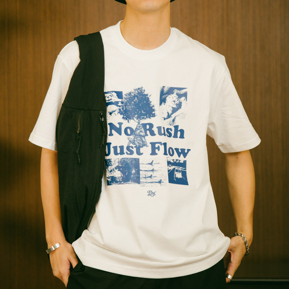 慢灵魂复古版画印花短袖TEE恤