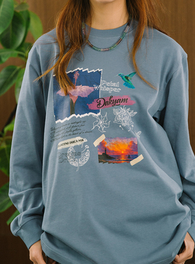 DAKYAM(达人)2025A/W FOLRA DREAM L/S TEE 花屿幻梦长袖印花T恤