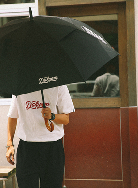 DAKYAM(达人)2024SS Full-sized umbrella遮阳两层防翻木柄长雨伞