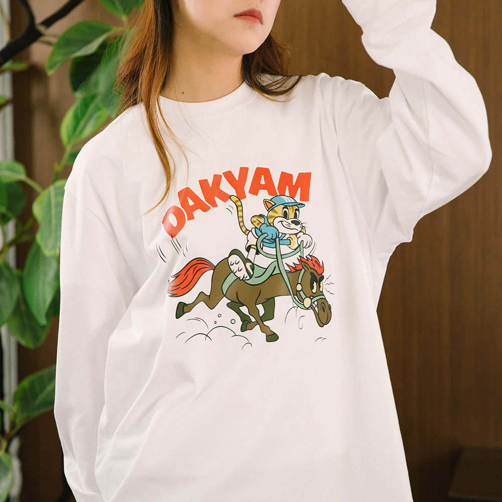 DAKYAM(达人)2025A/W Racing Fantasy TEE 赛马虎骑士长袖印花T恤