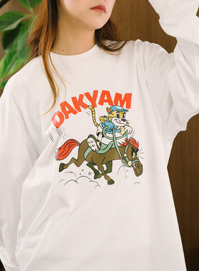 DAKYAM(达人)2025A/W Racing Fantasy TEE 赛马虎骑士长袖印花T恤