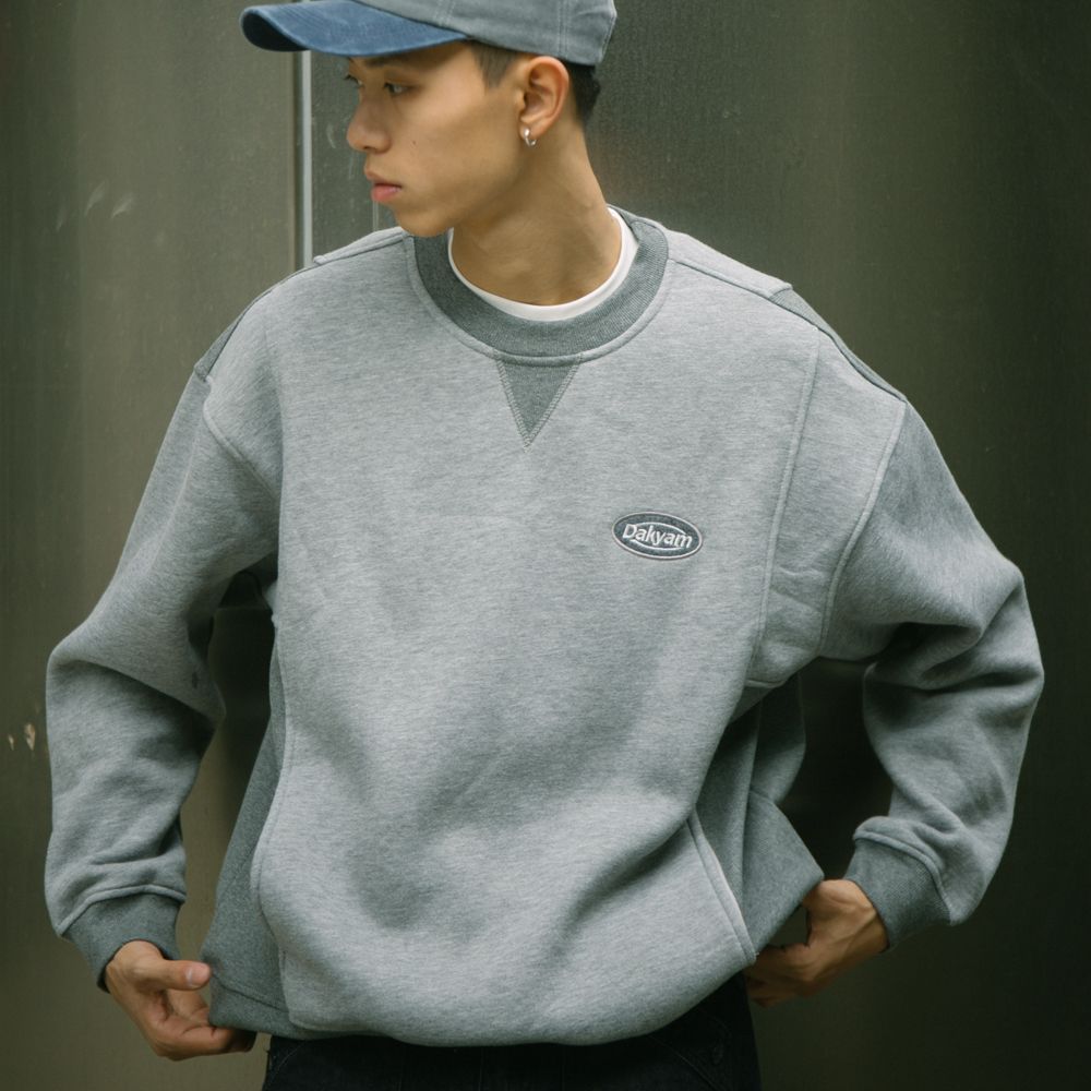 DAKYAM(达人) 2023A/W Split Crewneck Sweater 罗纹拼接圆领卫衣 男装 卫衣 原图主图