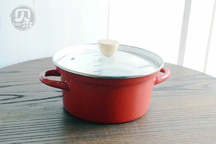 3人份 加厚带刻度防溢双耳汤锅珐琅炖锅2 瑕疵更多 极简无印风日式