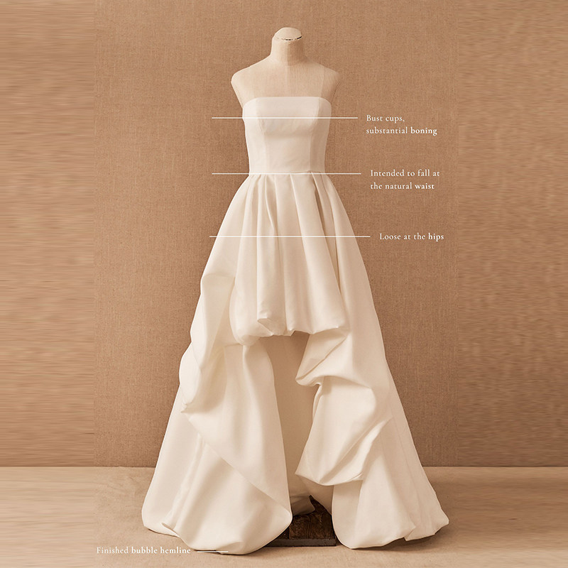 抹胸缎面轻婚纱2025新款轻奢高级感前短后长小个子旅拍法式礼服裙