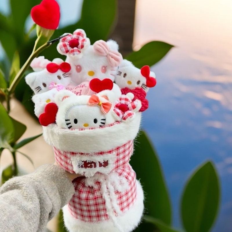 新疆仓helloKt玩偶花束哈喽kt猫公仔送儿童女孩闺蜜生日毕业礼物