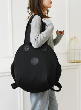 New backpack student unisex single shoulder cloth Black bag
