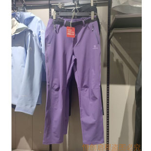 探路者速干裤女式户外春夏弹力带腰带2026新款快干紫色薄款长裤