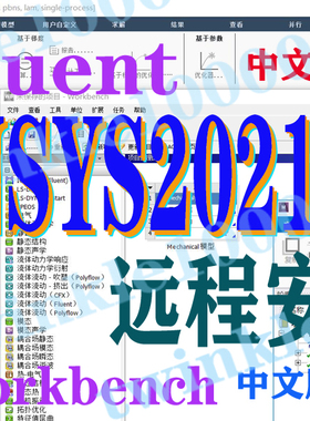 ANSYS ansys软件远程安装workbench安装包fluent中文版2021R1