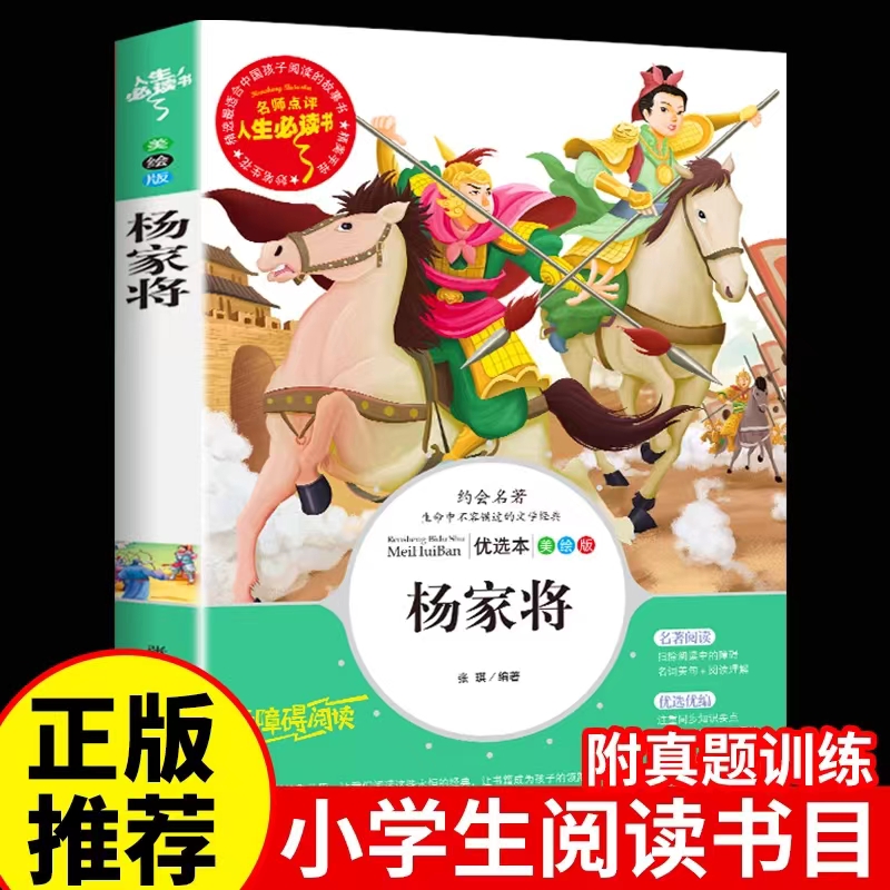 杨家将 原著正版小学生三年级四年级五六年级课外书籍山东美术出版社青少年儿童无障碍阅读名著全国儿童文学